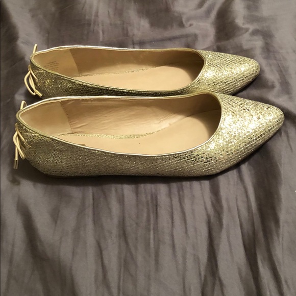 EUC Mix No. 6 Gold Sparkle Flats - Picture 4 of 5